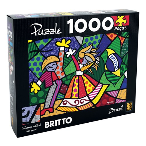 Quebra-Cabeça Romero Britto - Brazil 1000 Peças Grow 02715