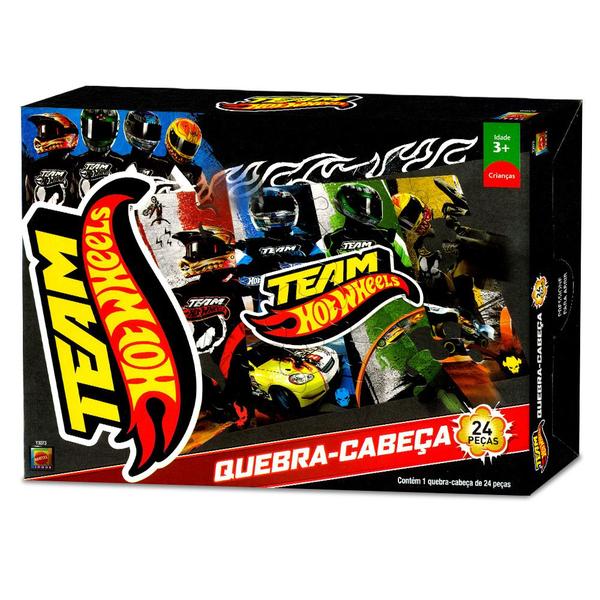 Quebra-Cabeça - Team Hot Wheels - Pilotos - 24 Peças - Mattel