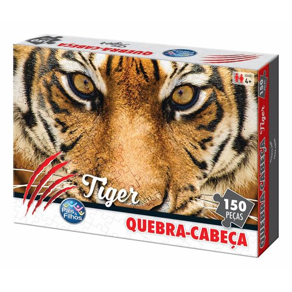 Quebra Cabeça Tiger - 150 Peças - Pais e Filhos