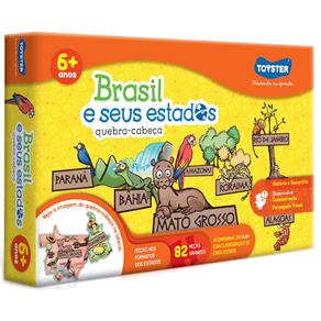 Quebra-Cabeça Toyster Brasil e Seus Estados - 82 Peças