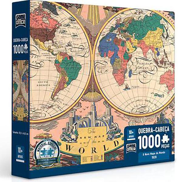 Quebra-Cabeça Toyster Mapa do Mundo 1000 Peças 10+