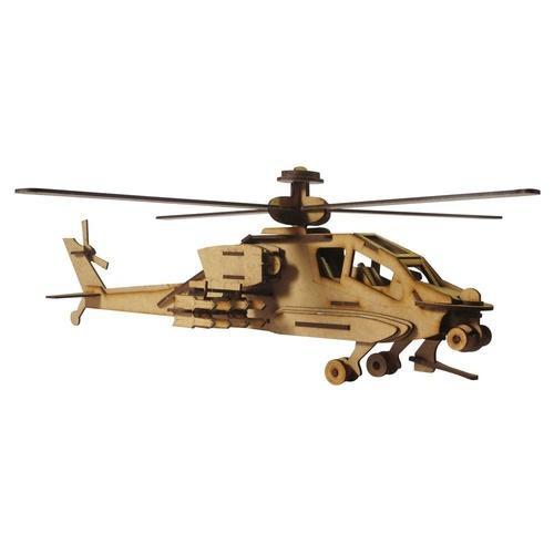 Quebra Cabeças 3D - Helicóptero Apache - Cia Laser
