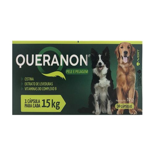 Queranon Cistina Vitaminas Pele e Pelagem Cães Avert (1 Cp 15kg)