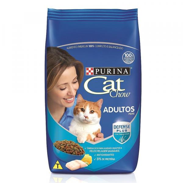 Ração Cat Chow Peixe para Gatos Adultos- 1 Kg - Purina