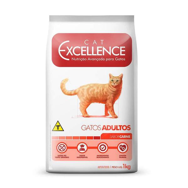 Ração Cat Excellence Adulto. Carne (1Kg)