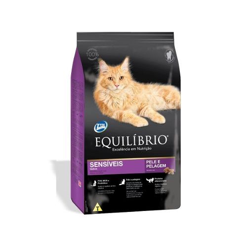 Tudo sobre 'Ração Equilíbrio para Gatos Sensíveis (pele e Pelagem) 7,5kg'