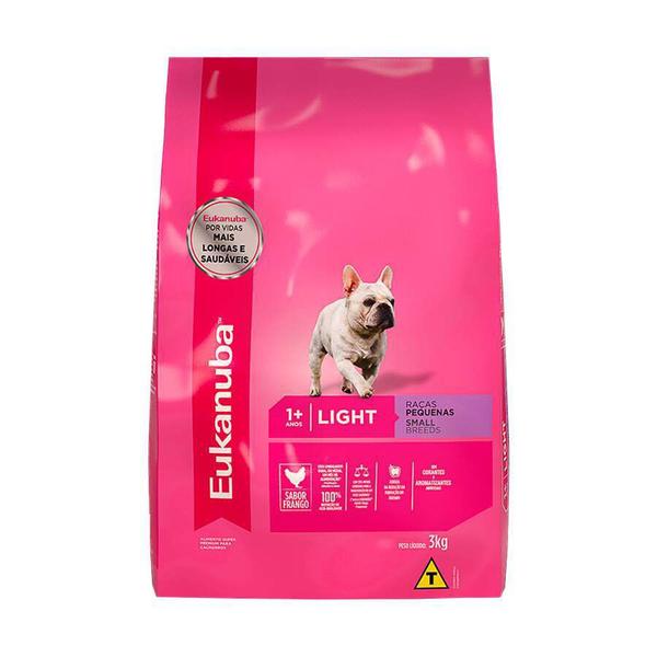 Ração Eukanuba Light para Cães Adultos Raças Pequenas - 3kg