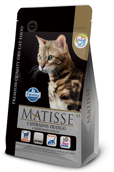 Ração Farmina Matisse Frango para Gatos Adultos Castrados - 10,1 Kg