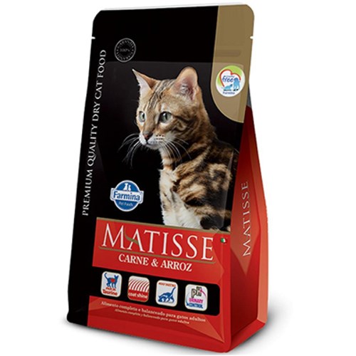 Ração Farmina Matisse para Gatos Adultos Sabor Carne e Arroz 7,5 Kg