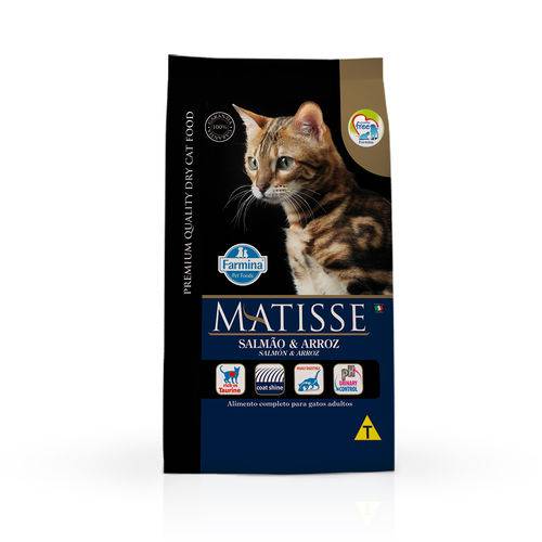Ração Farmina Matisse para Gatos Adultos Sabor Salmão e Arroz - 2kg