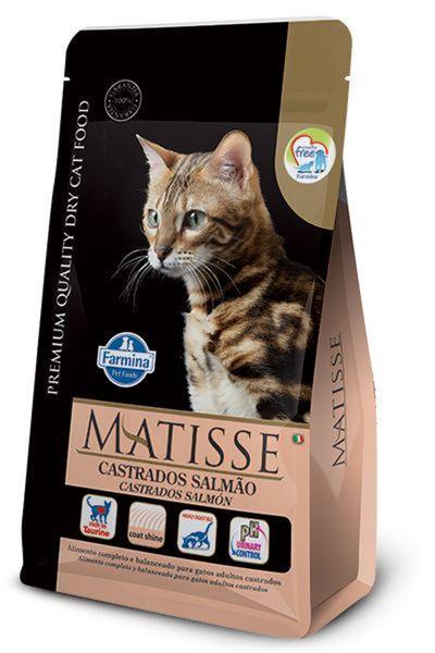 Ração Farmina Matisse Salmão para Gatos Adultos Castrados - 800 G
