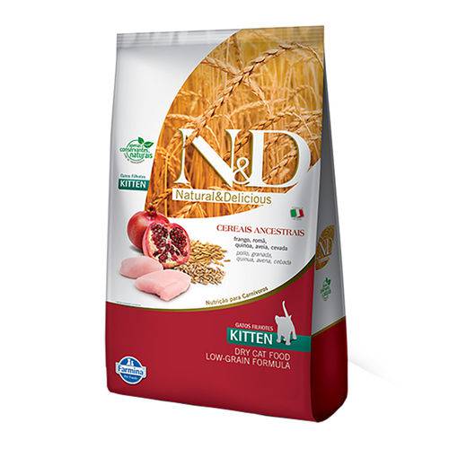 Ração Farmina N&d Low Grain para Gatos Filhotes Sabor Frango e Romã - 400g