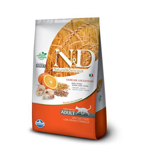 Ração Farmina N&d Low Grain Peixe para Gatos Adultos - 1,5kg