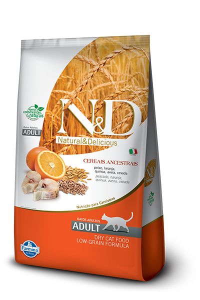 Ração Farmina ND Low Grain Peixe para Gatos Adultos - 1,5 Kg - Nd - Low Grain