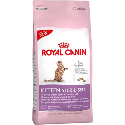 Ração Feline Kitten Sterilised para Gatos Filhotes Castrados de 6 a 12 Meses 1,5kg - Royal Canin