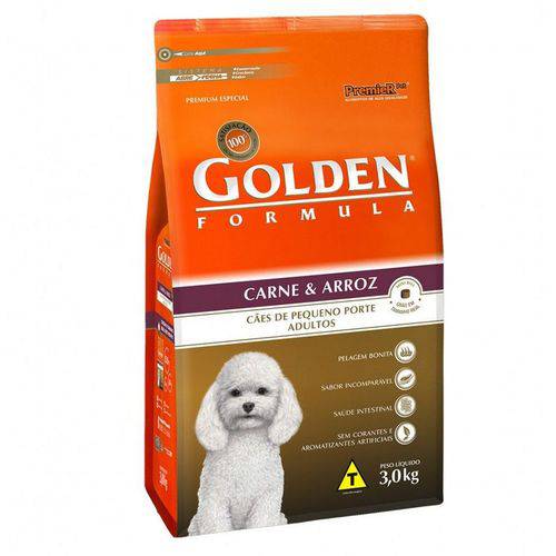 Ração Golden Cães - Mini Bits - Carne - 3kg