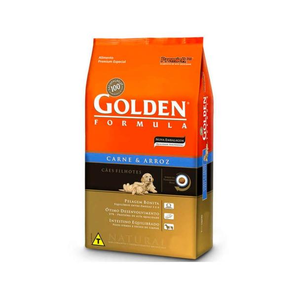 Ração Golden Formula Cães Filhotes Carne e Arroz 15kg - Premierpet