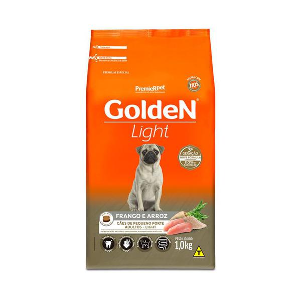 Ração Golden Fórmula Mini Bits Light para Cães Adultos de Pequeno Porte Sabor Frango e Arroz 1kg