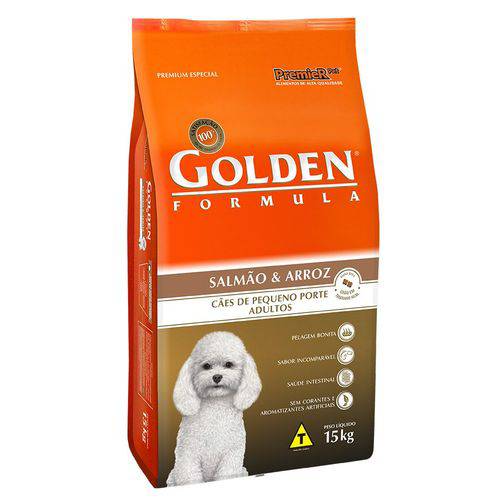 Ração Golden Fórmula Mini Bits para Cães Adultos Salmão e Arroz 15kg