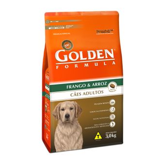 Ração Golden Formula P/ Cães Adultos Frango & Arroz 3kg