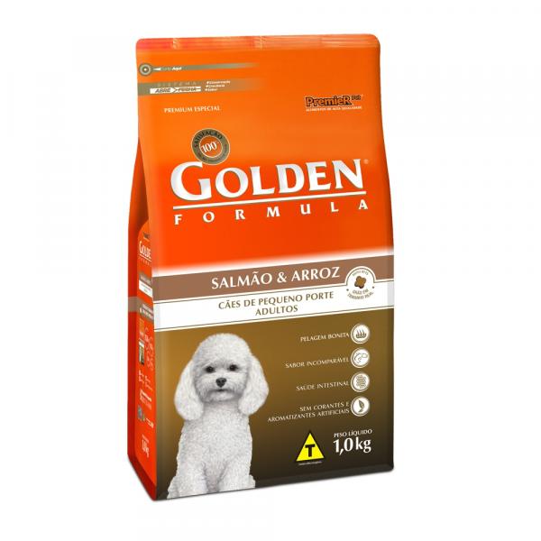 Ração Golden Formula P/ Cães Adultos Pequeno Porte Salmão Arroz Mini Bits 1 Kg