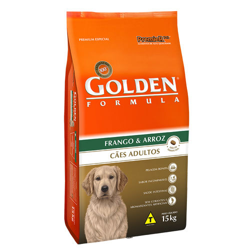 Ração Golden Fórmula para Cães Adultos Sabor Frango e Arroz 15kg