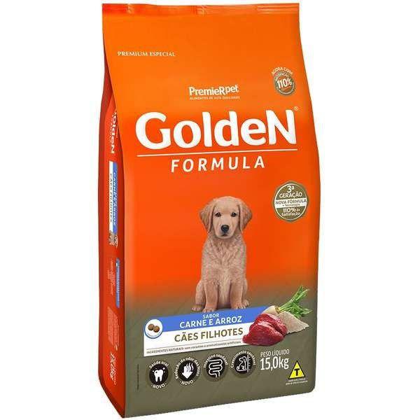 Ração Golden Formula para Cães Filhotes Sabor Carne e Arroz