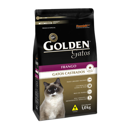 Ração Golden Gatos Adultos Castrados Frango 1kg