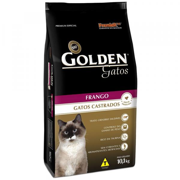 Ração Golden Gatos Castrados Adulto Frango 10,1 Kg