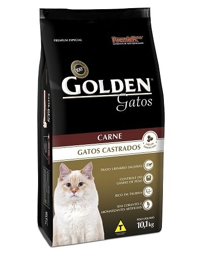 Ração Golden - Gatos Castrados - Sabor Carne (3,0 Kg)