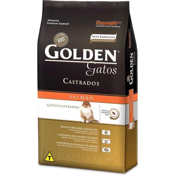 Ração Golden Gatos Castrados Salmão 10,1 Kg - PremieR Pet