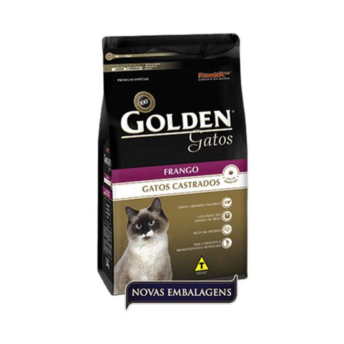 Ração Golden para Gatos Adultos Castrados Frango 10,1kg - Premier Pet