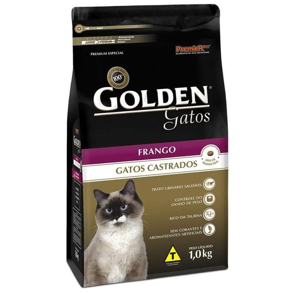 Ração Golden para Gatos Adultos Castrados Sabor Frango