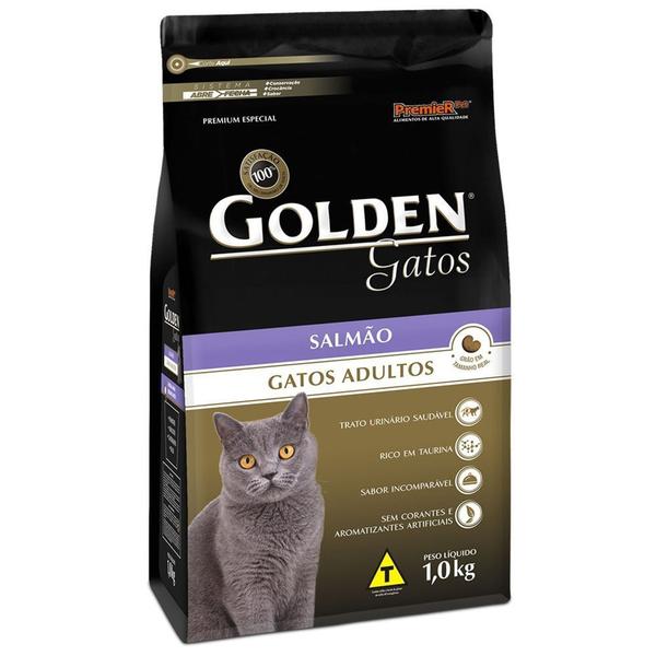 Ração Golden para Gatos Adultos Sabor Salmão 10 Kg