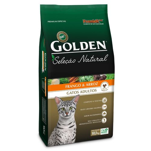 Ração Golden Seleção Natural para Gatos Adultos Sabor Frango 10kg