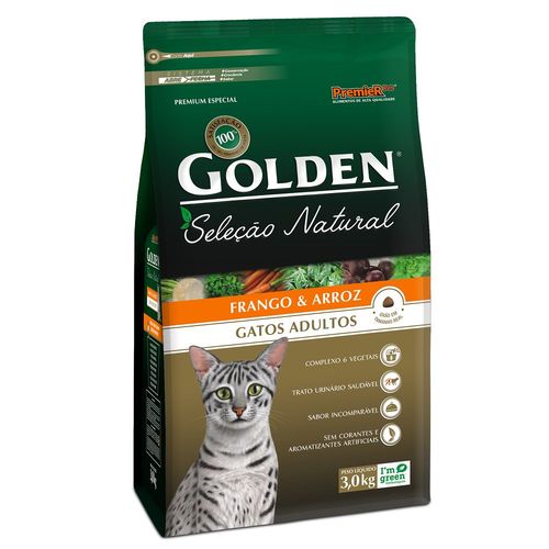 Tudo sobre 'Ração Golden Seleção Natural para Gatos Adultos Sabor Frango 3kg'