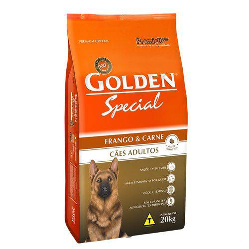 Ração Golden Special Sabor Frango e Carne para Cães Adultos 20kg