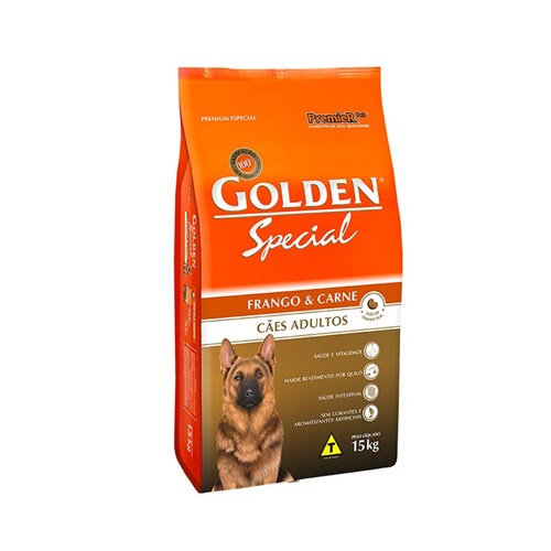 Ração Golden Special Sabor Frango e Carne para Cães Adultos - 15Kg