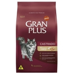 Ração Gran Plus Gatos Castrados Frango e Arroz 10,1kg (10 pacotes de individuais de 1kg)