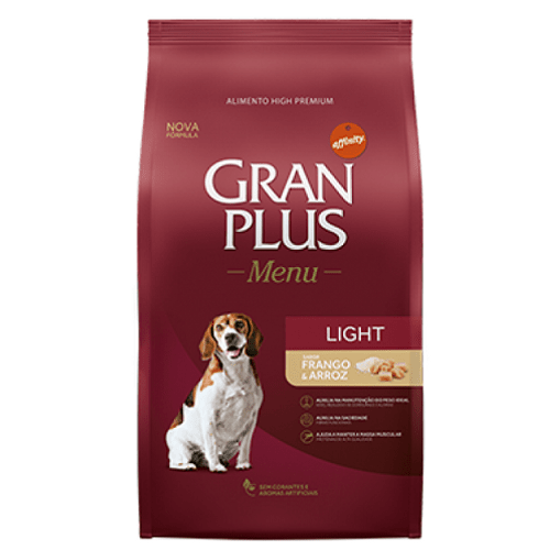 Ração Guabi Gran Plus Menu Light Frango e Arroz para Cães Adultos 15kg