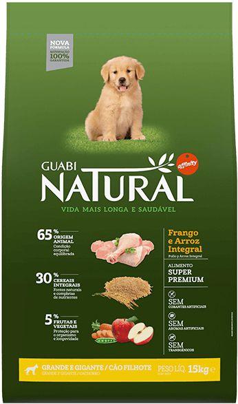 Ração Guabi Natural para Cães Filhotes de Raças Grandes e Gigantes - 15kg