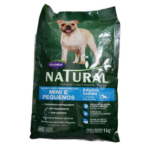 Tudo sobre 'Ração Guabi Natural Raças Mini e Pequenas Indoor para Cães Adultos 1kg'