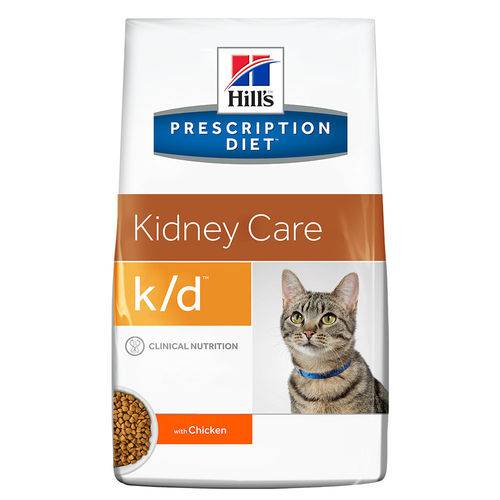 Tudo sobre 'Ração Hill's Prescription Diet K/d Cuidado Renal para Gatos Adultos com Doença Renal - 1,8kg'