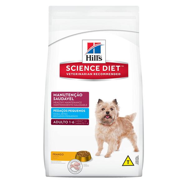 Ração Hills Science Diet Manutenção Saudável Pedaços Pequenos para Cães Adultos - 7,5Kg
