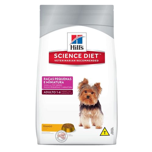 Ração Hill's Science Diet Raças Pequenas e Miniatura para Cães Adultos de 1 a 6 Anos - 3Kg