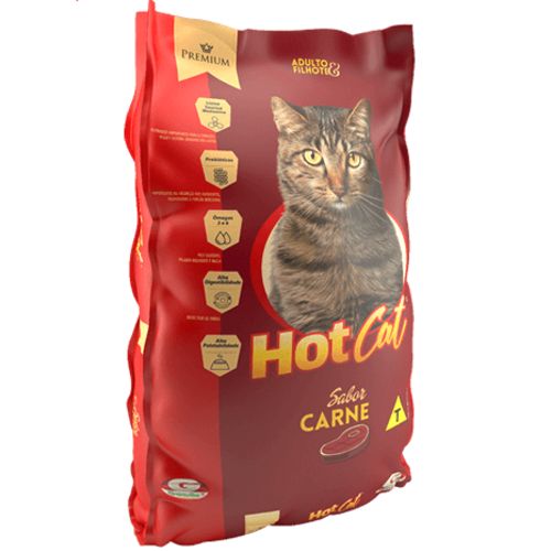 Ração Hot Cat Carne 25 Kg