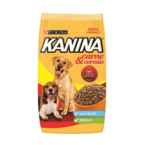 Ração Kanina para Cães Adultos Sabor Carne e Cereais - 15Kg