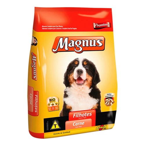 Ração Magnus Premium Cães Filhotes Sabor Carne - 25Kg