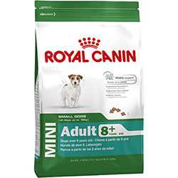 Ração Mini Adult 8+ para Cães Adultos de Raças Pequenas com 8 Anos ou Mais 3kg - Royal Canin