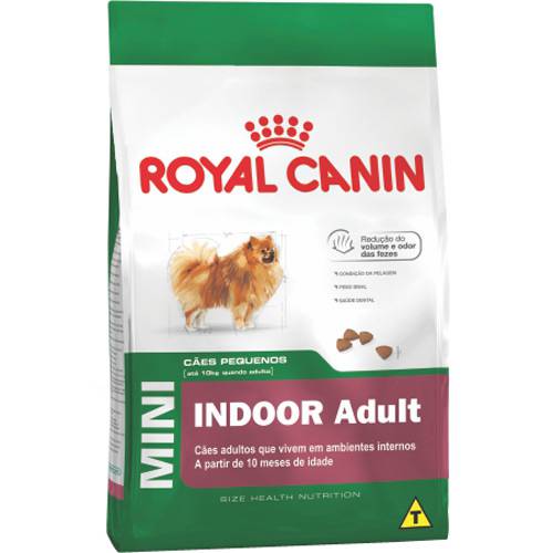 Tamanhos, Medidas e Dimensões do produto Ração Royal Canin Mini Indoor Adult para Cães Adultos de Raças Pequenas - 7,5Kg
